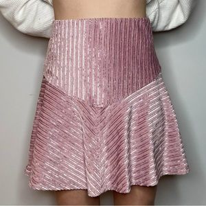 Free People Iridescent High Waisted Skater Skirt